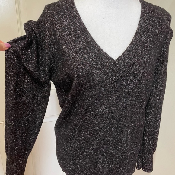 Chelsea 28 Puff Sleeve Sparkle Sweater - Picture 3 of 9